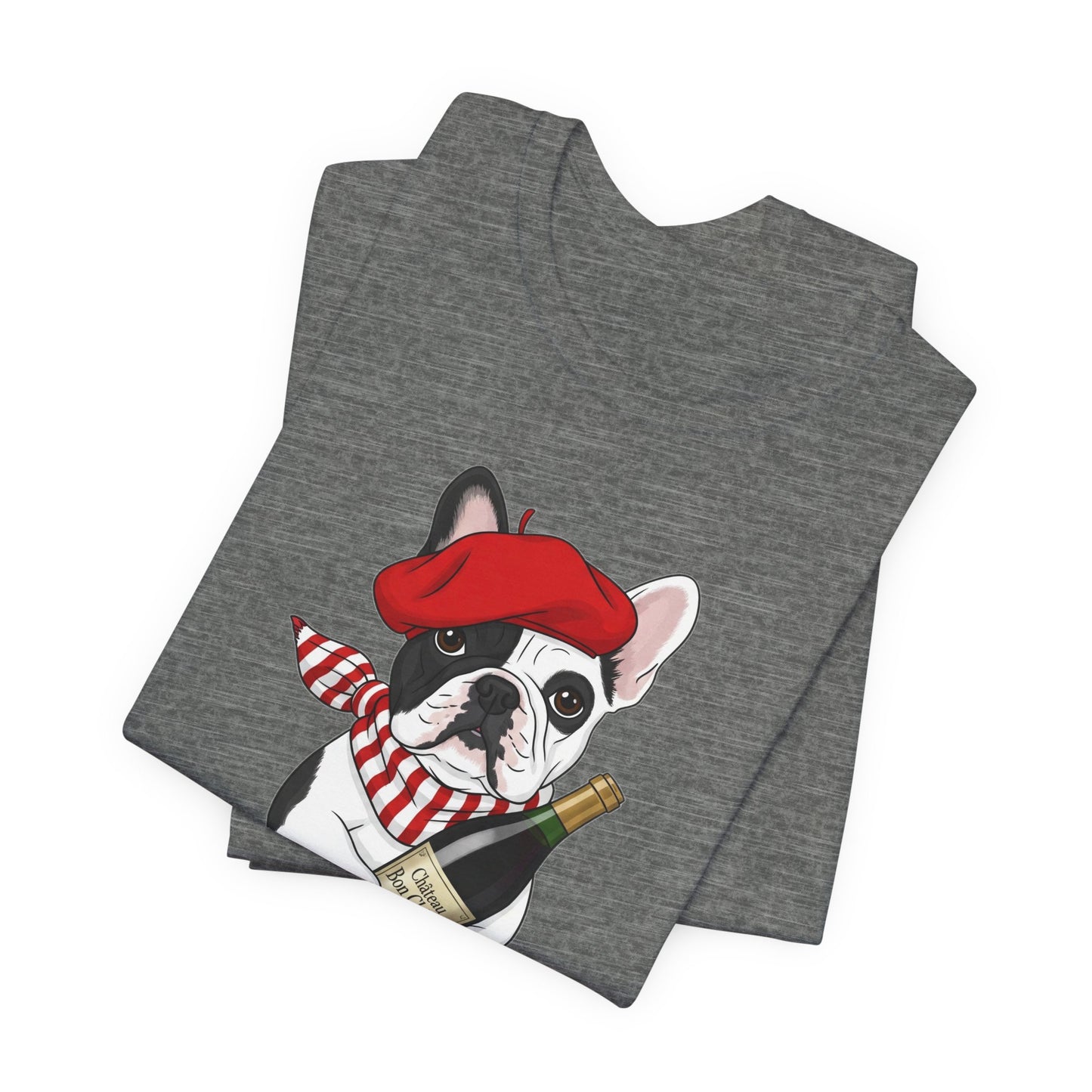 Cute French Bulldog Lovers Tee, Casual Wear, Je t'aime Shirt, Unisex T-Shirt for Birthdays, Anniversaries, Pet Lovers
