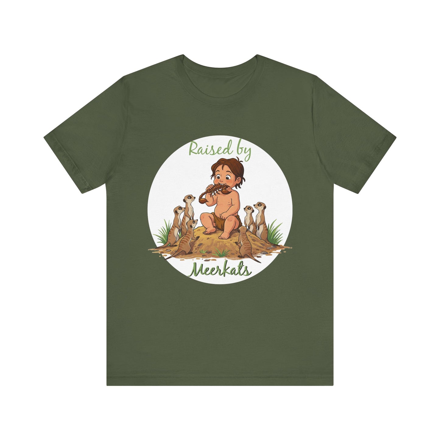 Funny 'Raised by Meerkats' Unisex Tee for Meerkat and Wildlife Lovers - Schmartypants