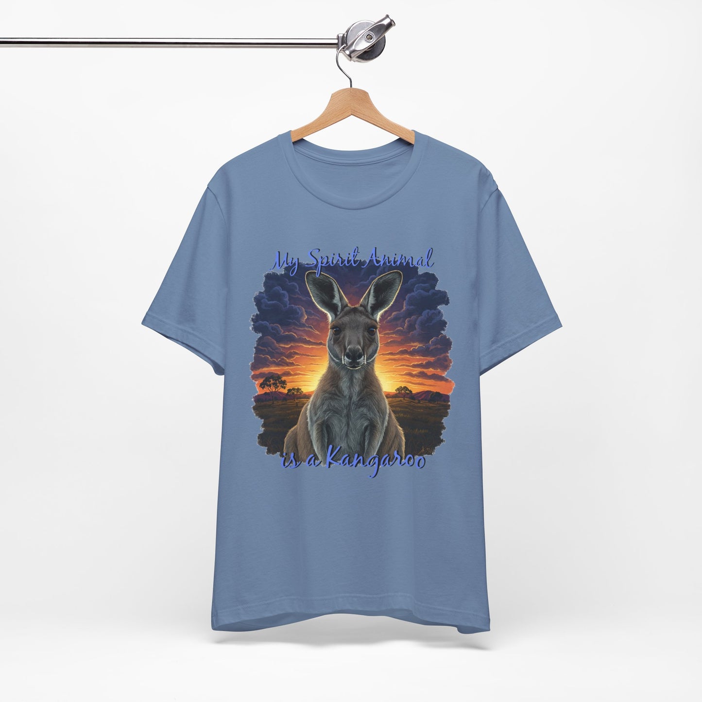 'My Spirit Animal is a Kangaroo' Tee - Unisex Jersey Short Sleeve T-Shirt for Wildlife Lovers, Aussies - Schmartypants