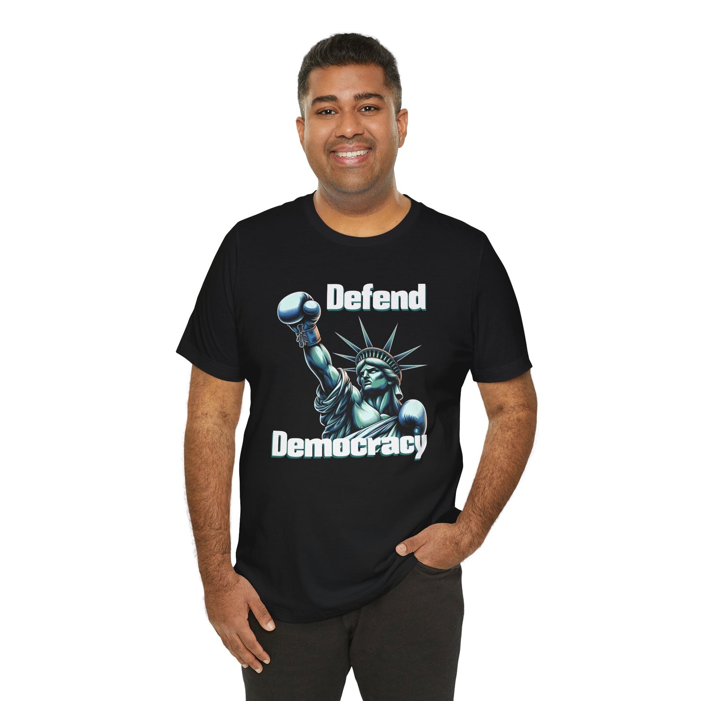 Defend Democracy Tee - Unisex Jersey Short Sleeve Shirt - Protest Wear - Activist Tee