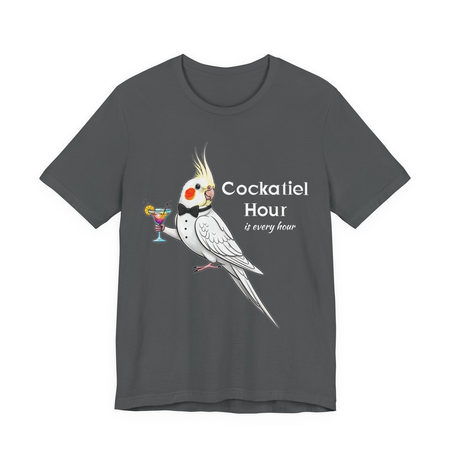 Cockatiel Hour Unisex Tee - Fun Bird Lover T-Shirt, Casual Wear, Gift for Bird Enthusiasts, Animal Lover Gift, Unique Graphic Tee