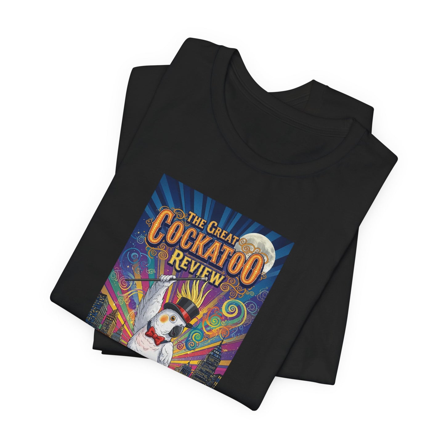 Grand Opening Cockatoo Review Tee - Funny Bird Graphic T-Shirt, Unique Gift for Cockatoo Owners, Casual Wear, Animal Lover Shirt