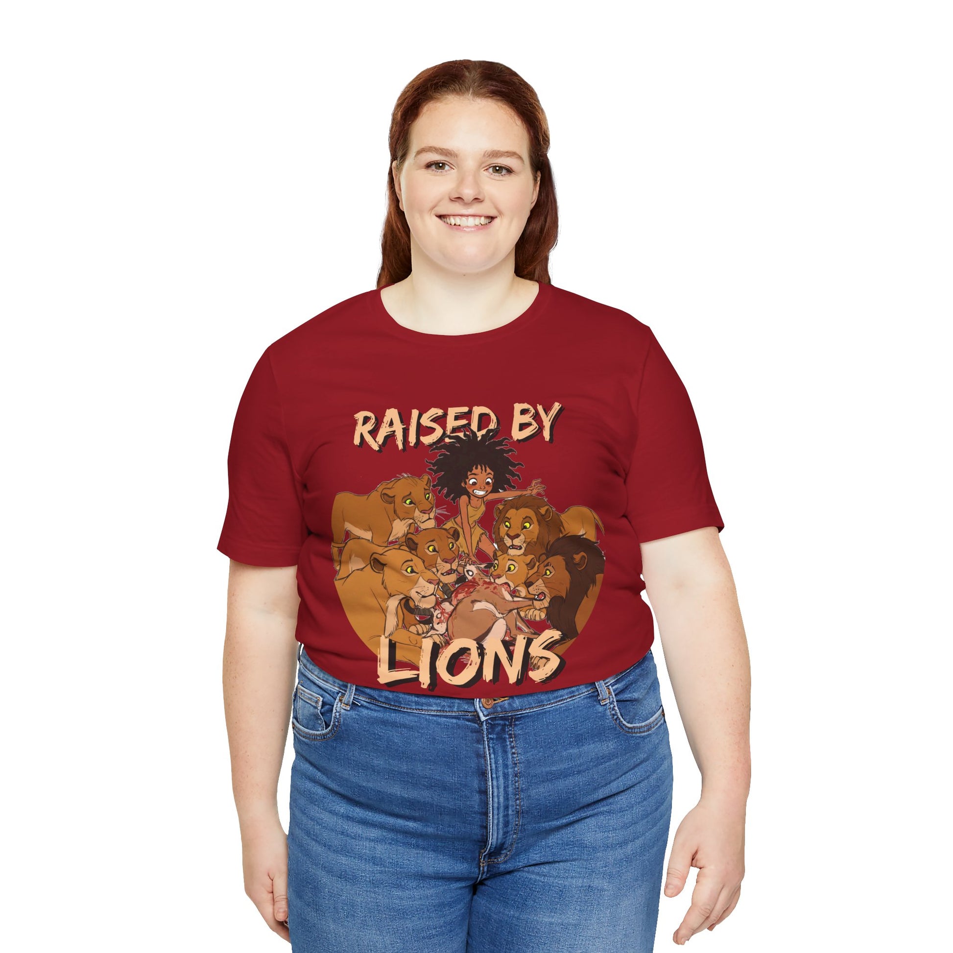 Raised by Lions Unisex Tee, Funny Animal Shirt, Lion Lover Gift, Safari T-Shirt, Jungle Adventure Apparel, Casual Wear - Schmartypants