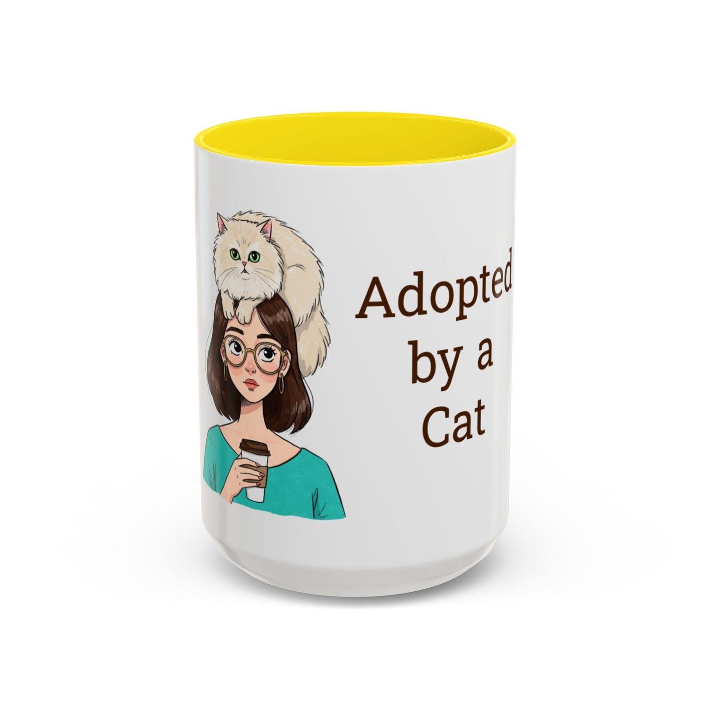 Adopted by a Cat Accent Coffee Mug - Perfect Gift for Cat Lovers - Funny Cat - Feline Humor - Schmartypants