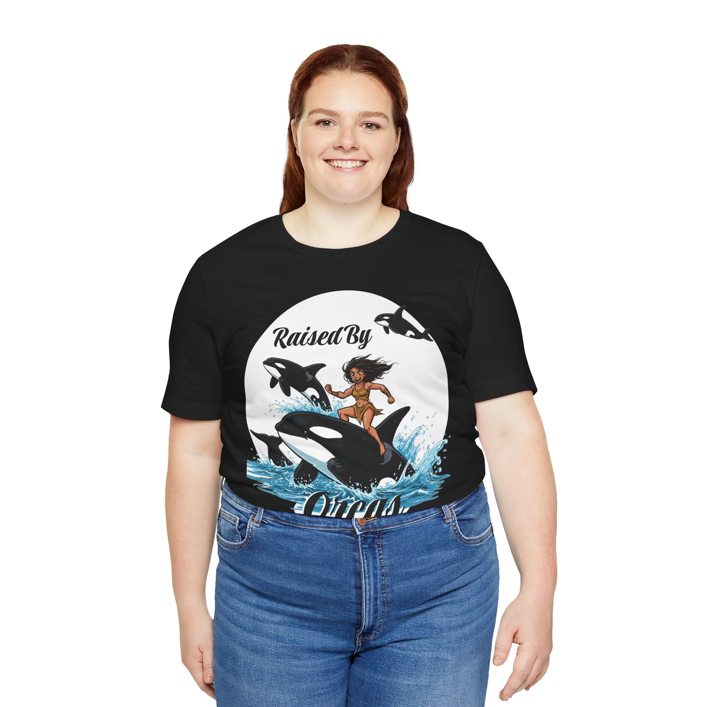 'Raised By Orcas' Unisex Tee | Ocean Lover Shirt, Animal Spirit Tee, Whale Enthusiast Gift, Nautical Apparel, Summer Essentials