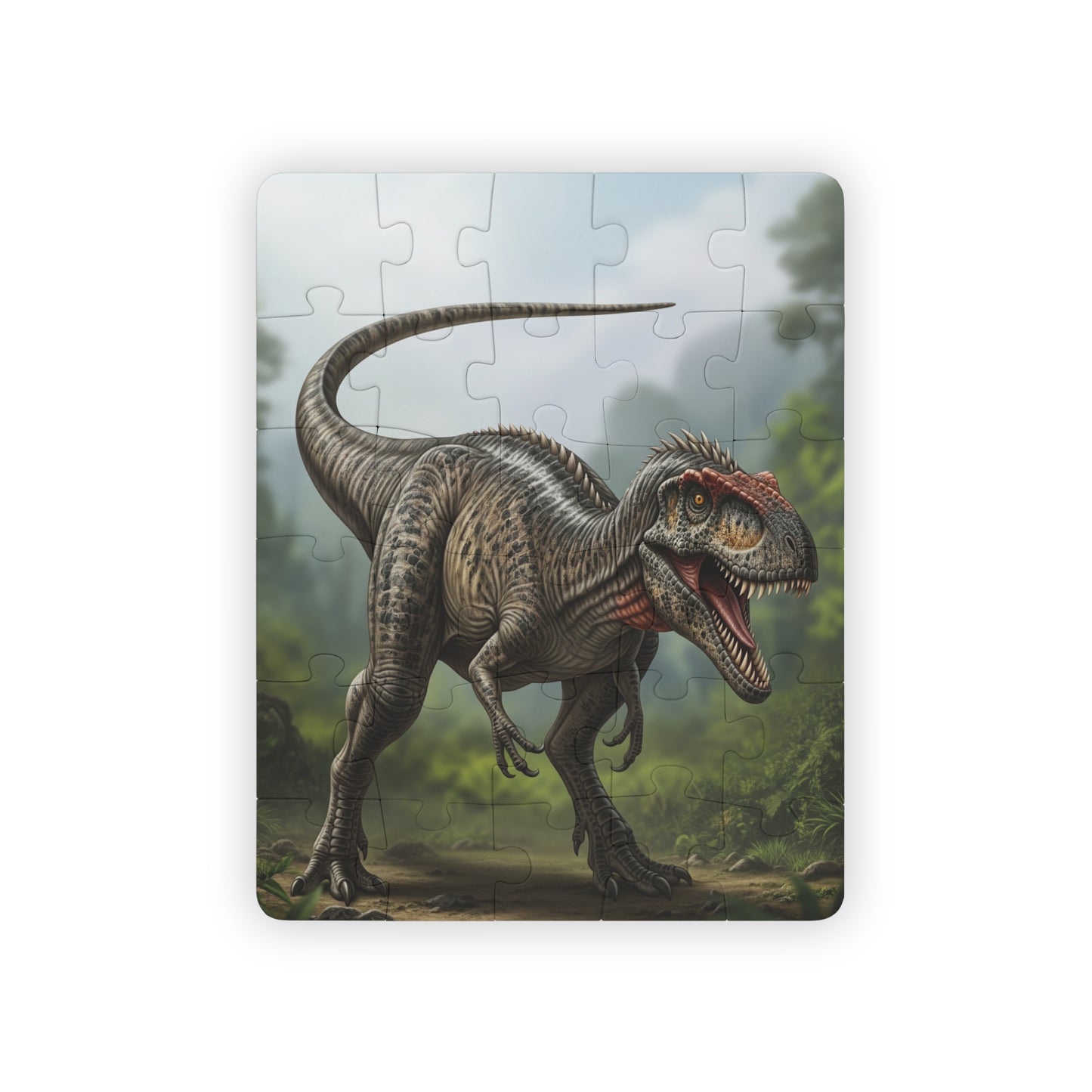 Allosaurus Jurassic Dinosaur 30-Piece Kids' Puzzle, Fun Educational Gift for Children, Perfect for Birthdays, Family Game Night