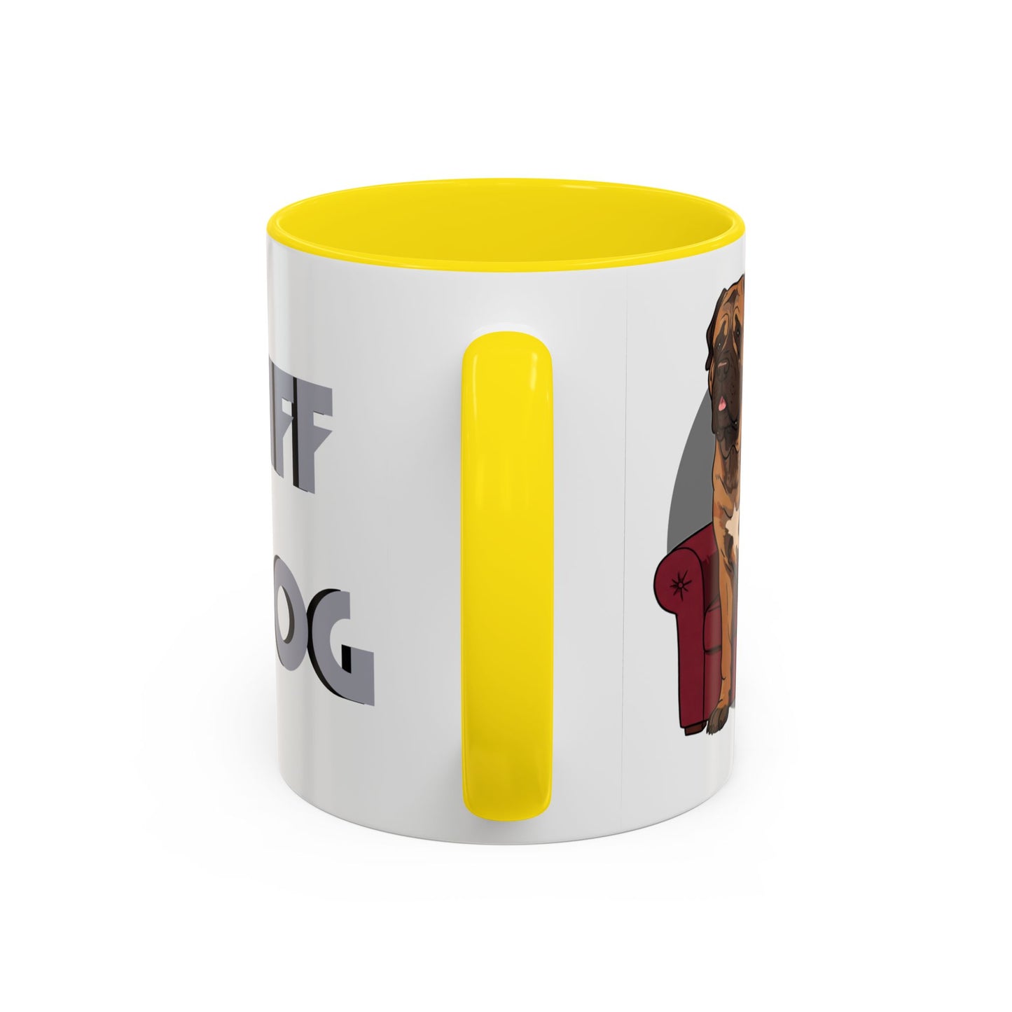 Mastiff Lap Dog Accent Coffee Mug - Perfect Funny Gift for Dog Lovers, Mastiff Breeders - Schmartypants