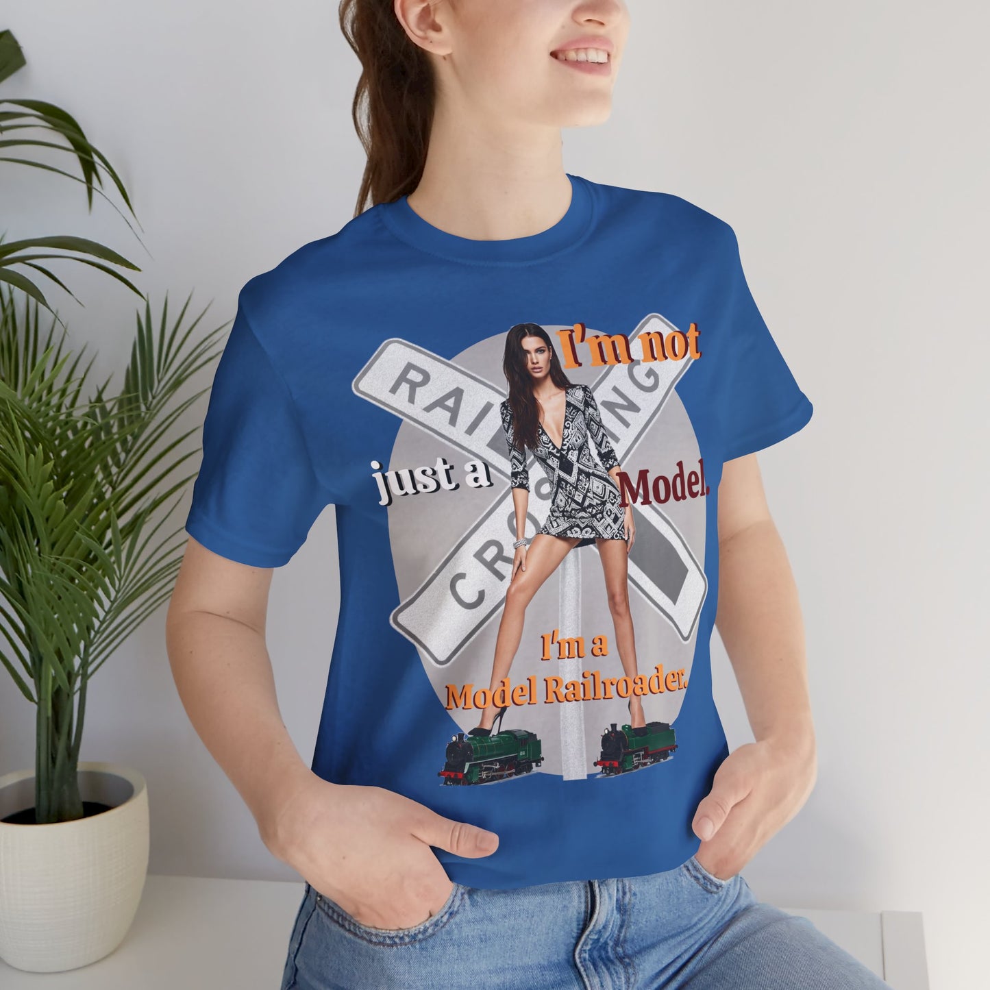 Railroad Model Unisex Tee, Train Lover Gift, Funny 'Model Railroader' Shirt, Model Railroading Apparel, Unique Graphic T-Shirt - Schmartypants