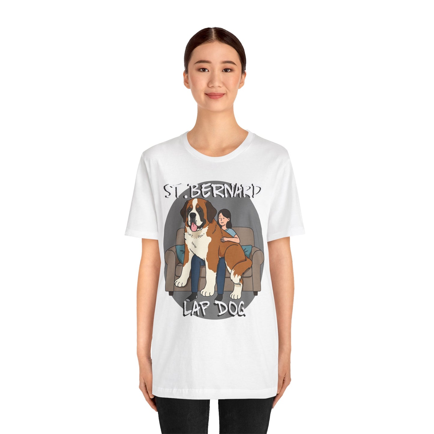 Funny St. Bernard Lap Dog Tee - Unisex Jersey Short Sleeve Tee for Dog Lovers - Schmartypants