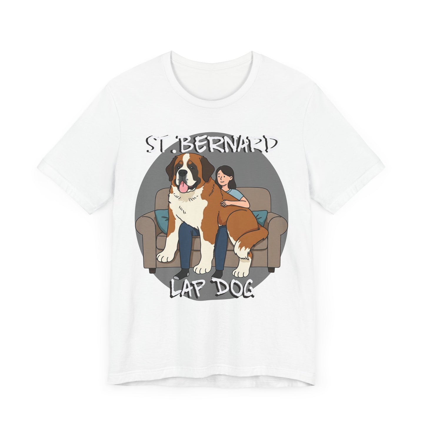 Funny St. Bernard Lap Dog Tee - Unisex Jersey Short Sleeve Tee for Dog Lovers - Schmartypants