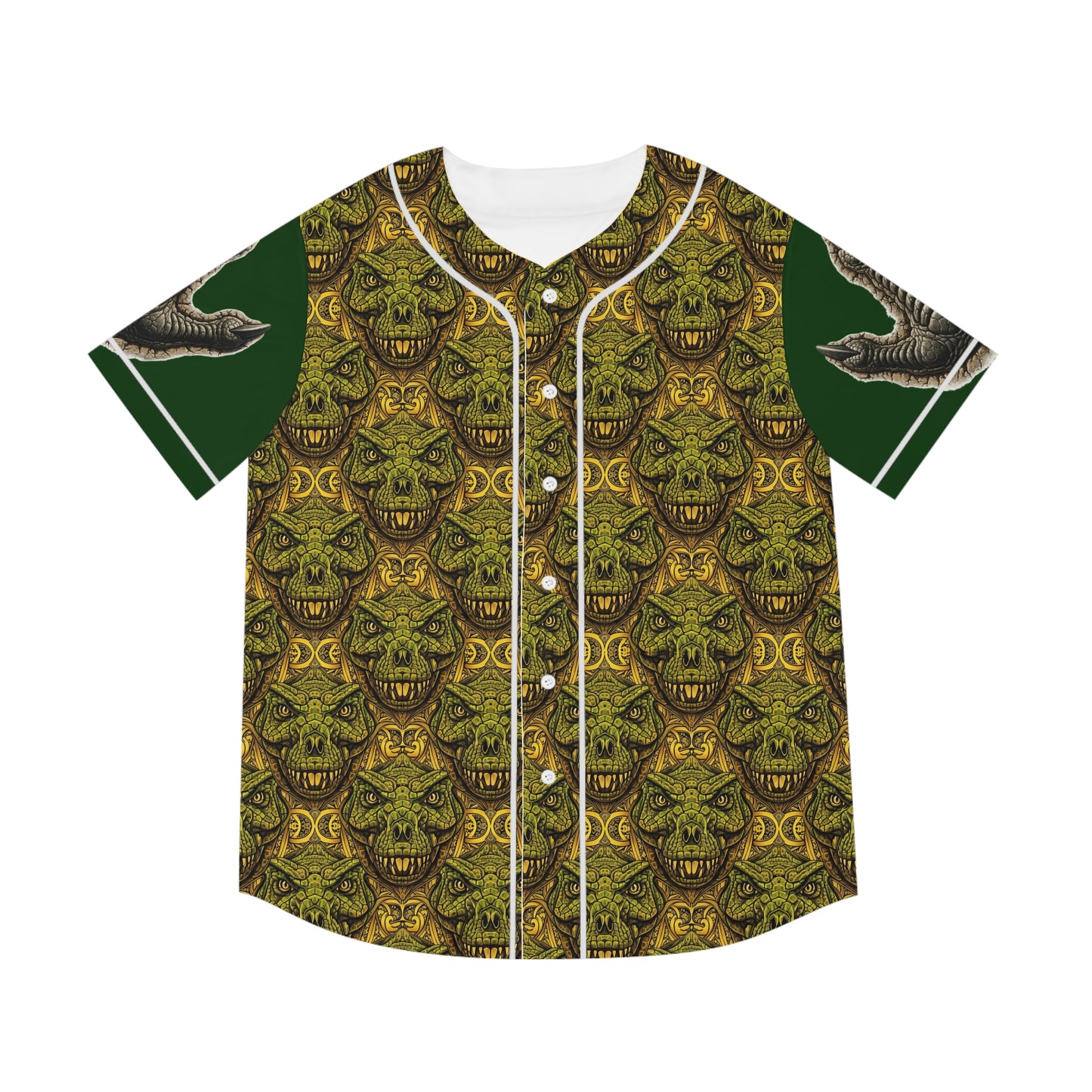 Dinosaur Baseball Jersey - Fun Mens Sportswear, Graphic Tee for Game Days, Gift for Dinosaur Lovers, Unique Summer Style