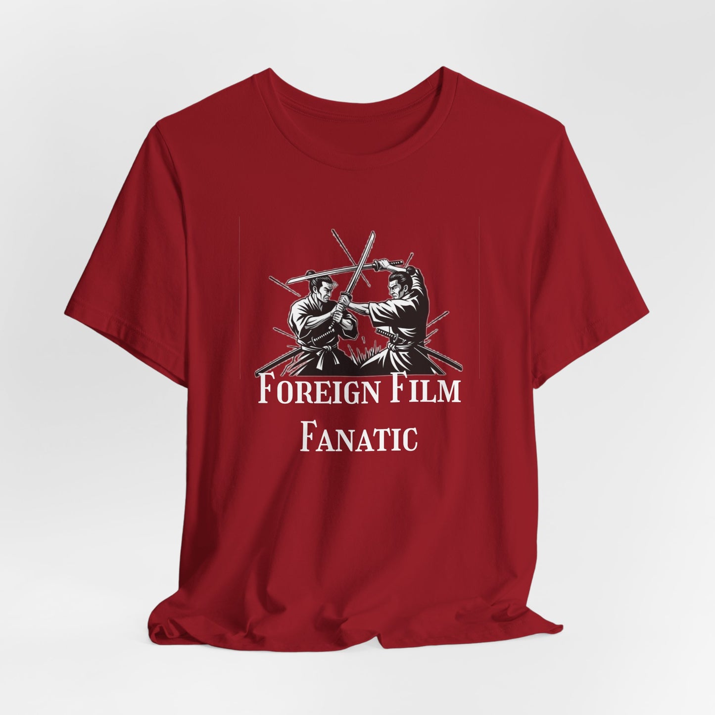 Foreign Film Fanatic Unisex Tee, Cool Graphic Shirt for Movie Lovers, Perfect Gift for Film Buffs, Stylish Casual Wear, Movie Night Tee