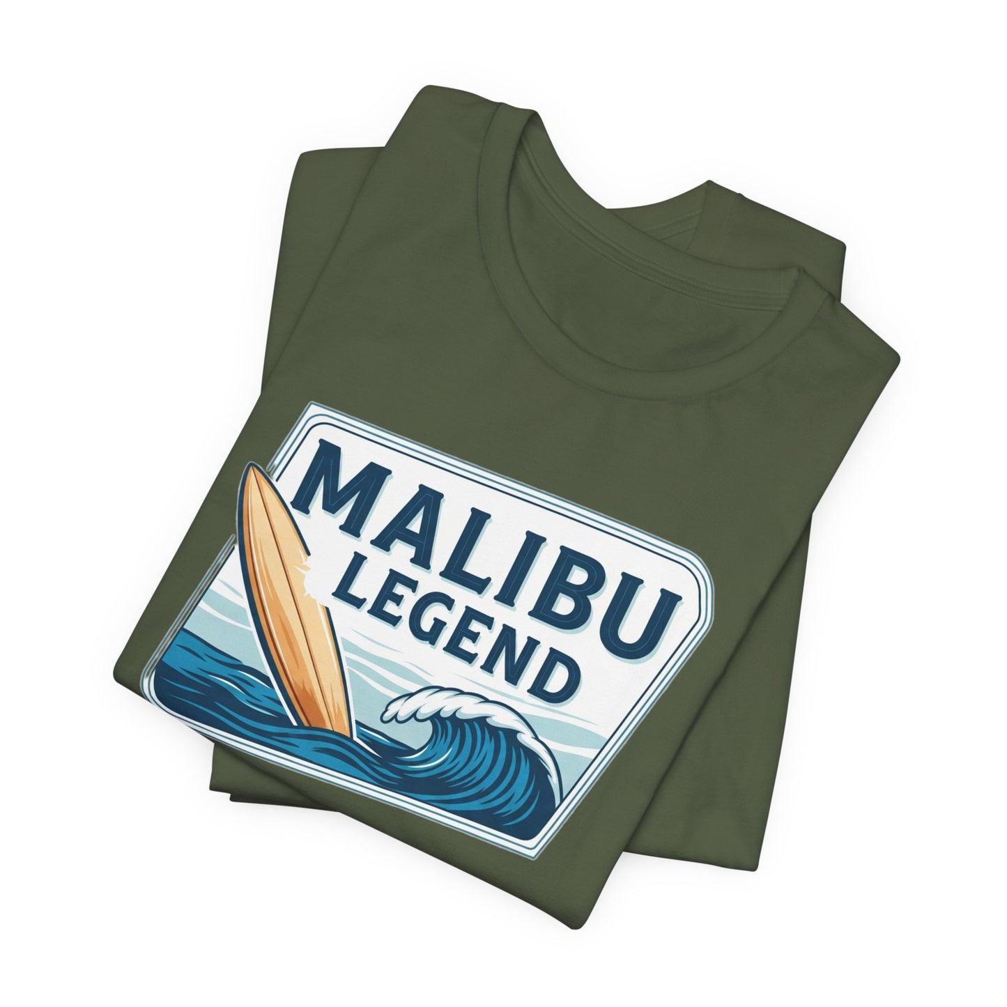Malibu Legend Surf Tee | Unisex Jersey Short Sleeve Shirt, Beachwear, Summer Vibes, Surfing Gift, California Style, Malibu Souvenir Tee