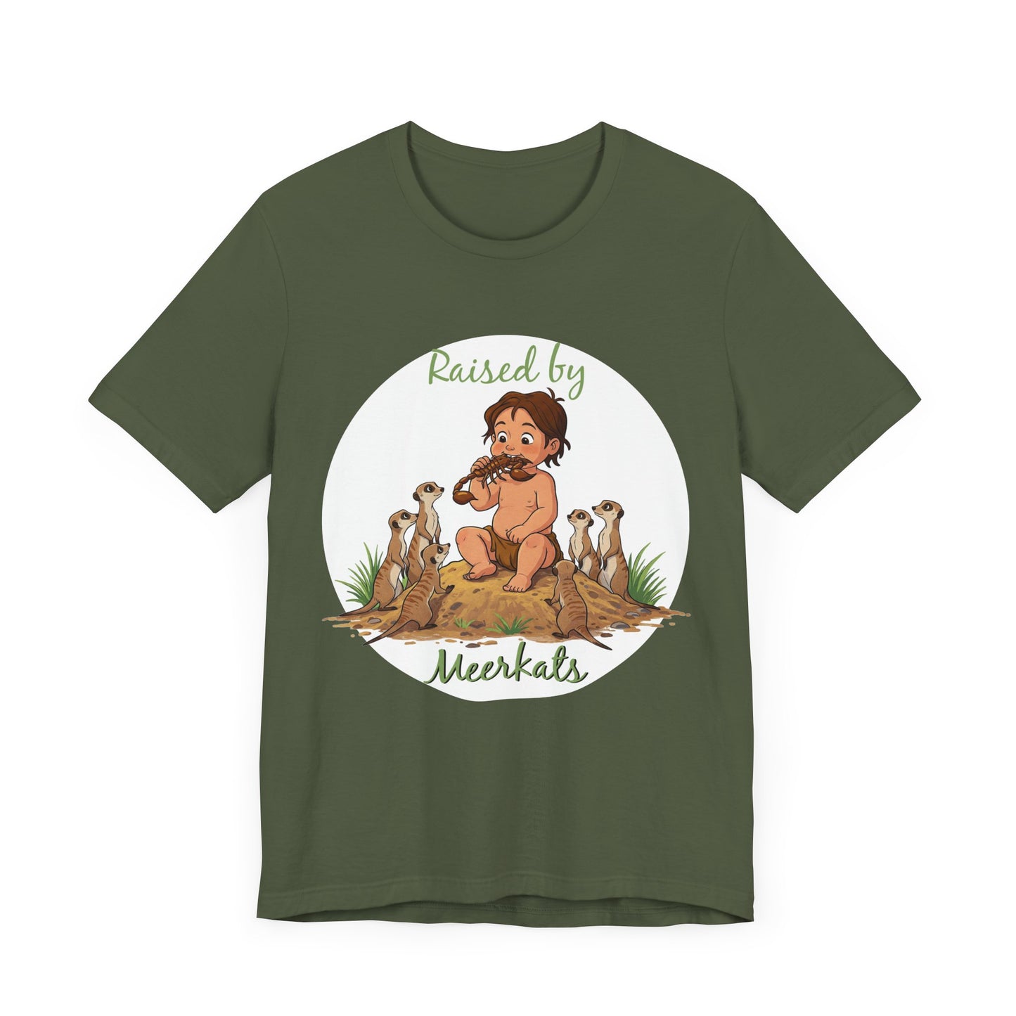 Funny 'Raised by Meerkats' Unisex Tee for Meerkat and Wildlife Lovers - Schmartypants