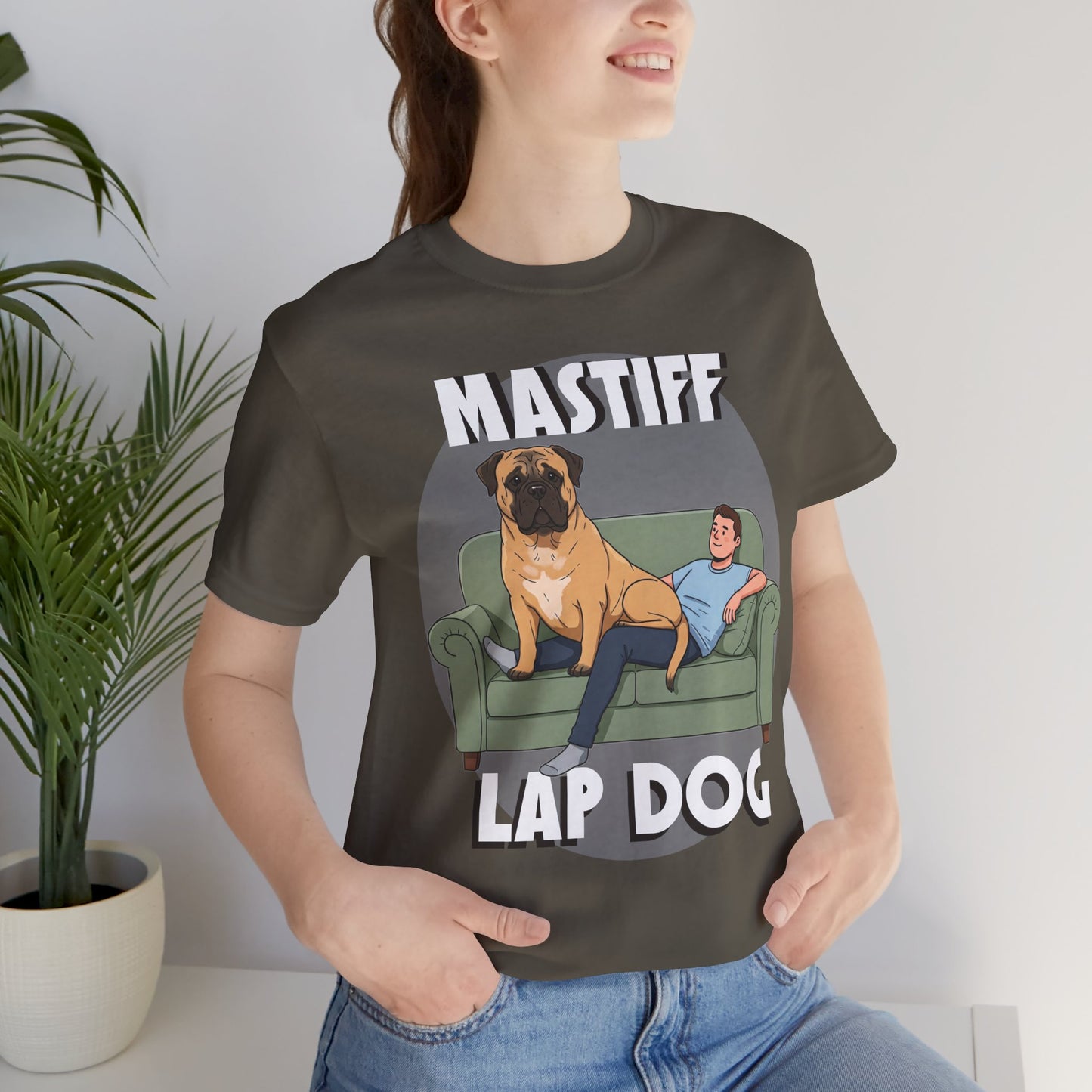 Mastiff Lap Dog Tee | Funny Dog Lover Shirt, Pet Owner Gift, Casual Wear, Birthday Present, Animal Lover Apparel - Schmartypants