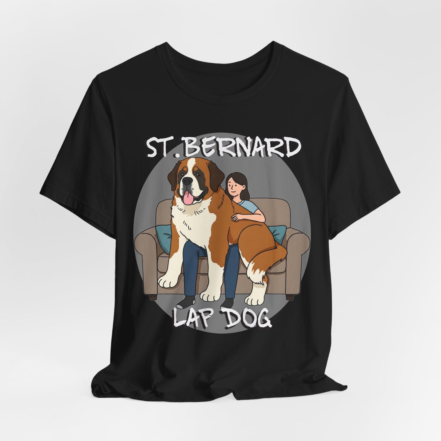 Funny St. Bernard Lap Dog Tee - Unisex Jersey Short Sleeve Tee for Dog Lovers - Schmartypants