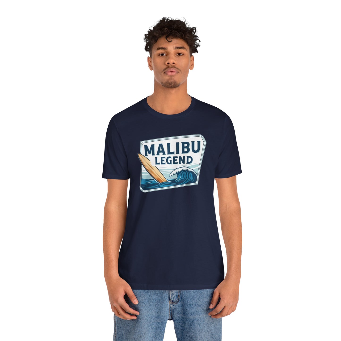 Malibu Legend Surf Tee | Unisex Jersey Short Sleeve Shirt, Beachwear, Summer Vibes, Surfing Gift, California Style, Malibu Souvenir Tee