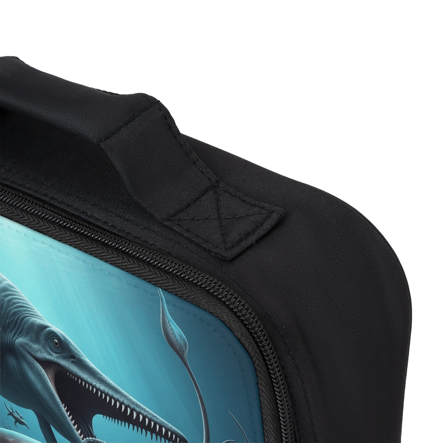 Jurassic Era Ichthyosaur Battling Giant Squid Ocean Adventure Insulated Lunch Bag, Kids Lunch Tote, Fun Back to School Accessory