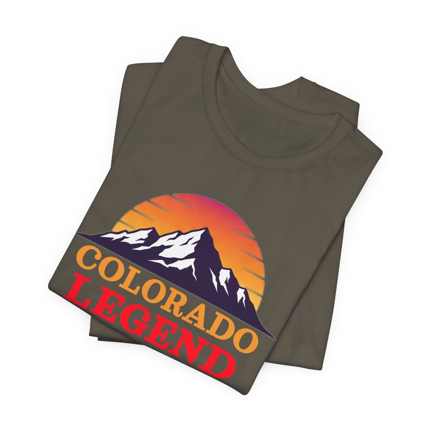 Colorado Legend Unisex Short Sleeve Tee, Mountain Lover Shirt, Adventure Gear, Gift for Hikers, Casual Wear, Outdoor Apparel