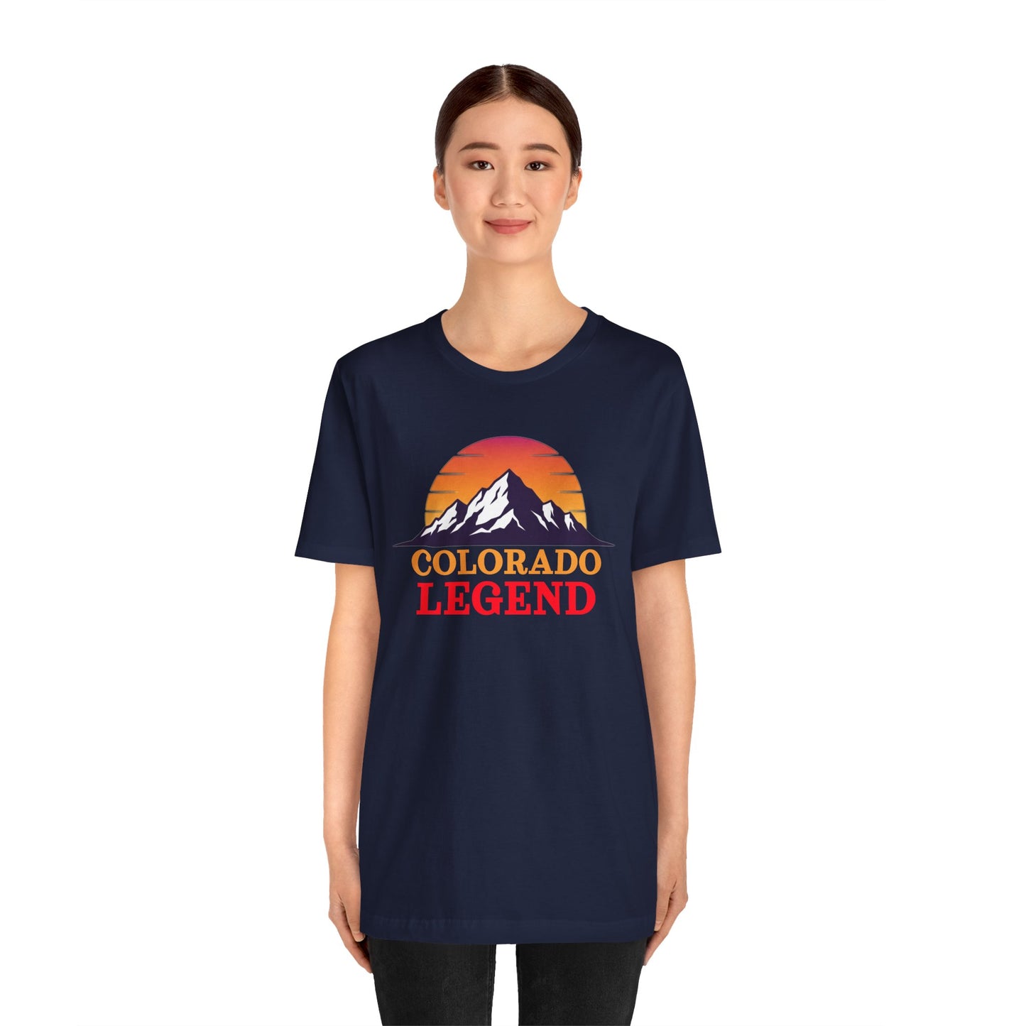 Colorado Legend Unisex Short Sleeve Tee, Mountain Lover Shirt, Adventure Gear, Gift for Hikers, Casual Wear, Outdoor Apparel