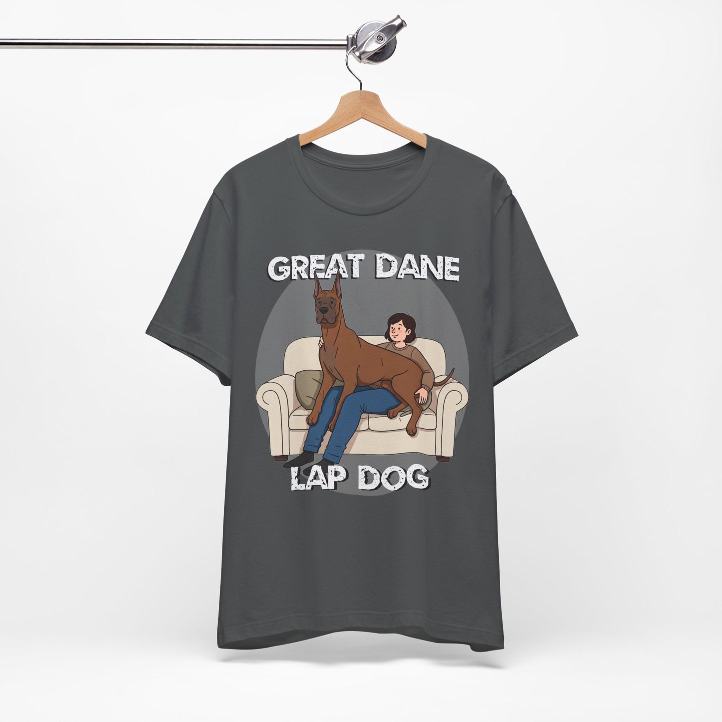 Great Dane Lap Dog Unisex Jersey Tee - Funny Perfect Gift for Dog Lovers - Schmartypants