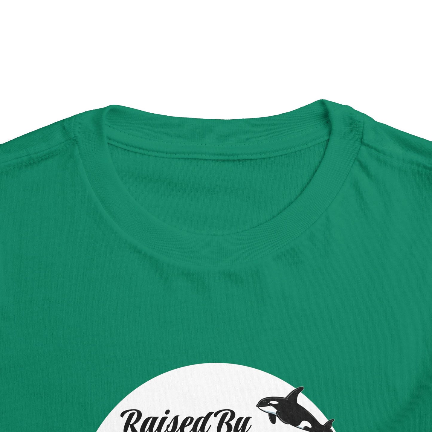Toddler Short Sleeve Tee - Funny 'Raised By Orcas' Design, Cute Kids Shirt, Whale Lover Top, Birthday Gift, Ocean Theme Clothing