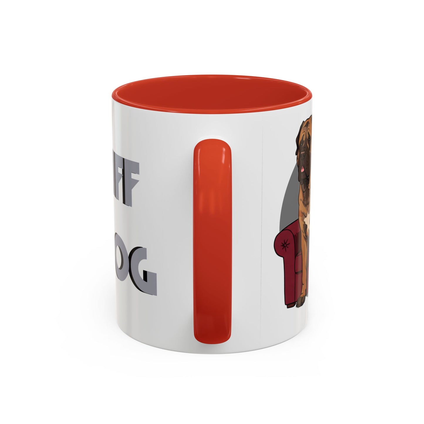 Mastiff Lap Dog Accent Coffee Mug - Perfect Funny Gift for Dog Lovers, Mastiff Breeders - Schmartypants
