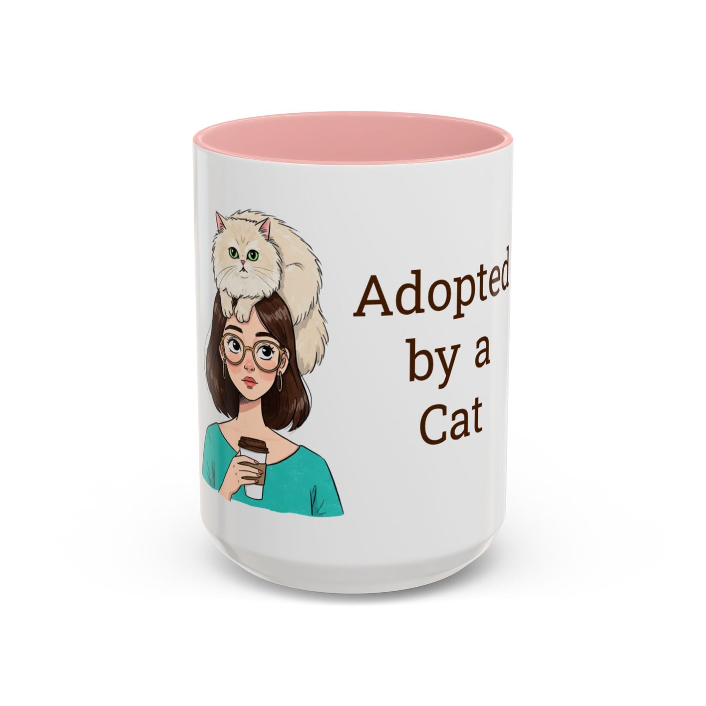 Adopted by a Cat Accent Coffee Mug - Perfect Gift for Cat Lovers - Funny Cat - Feline Humor - Schmartypants