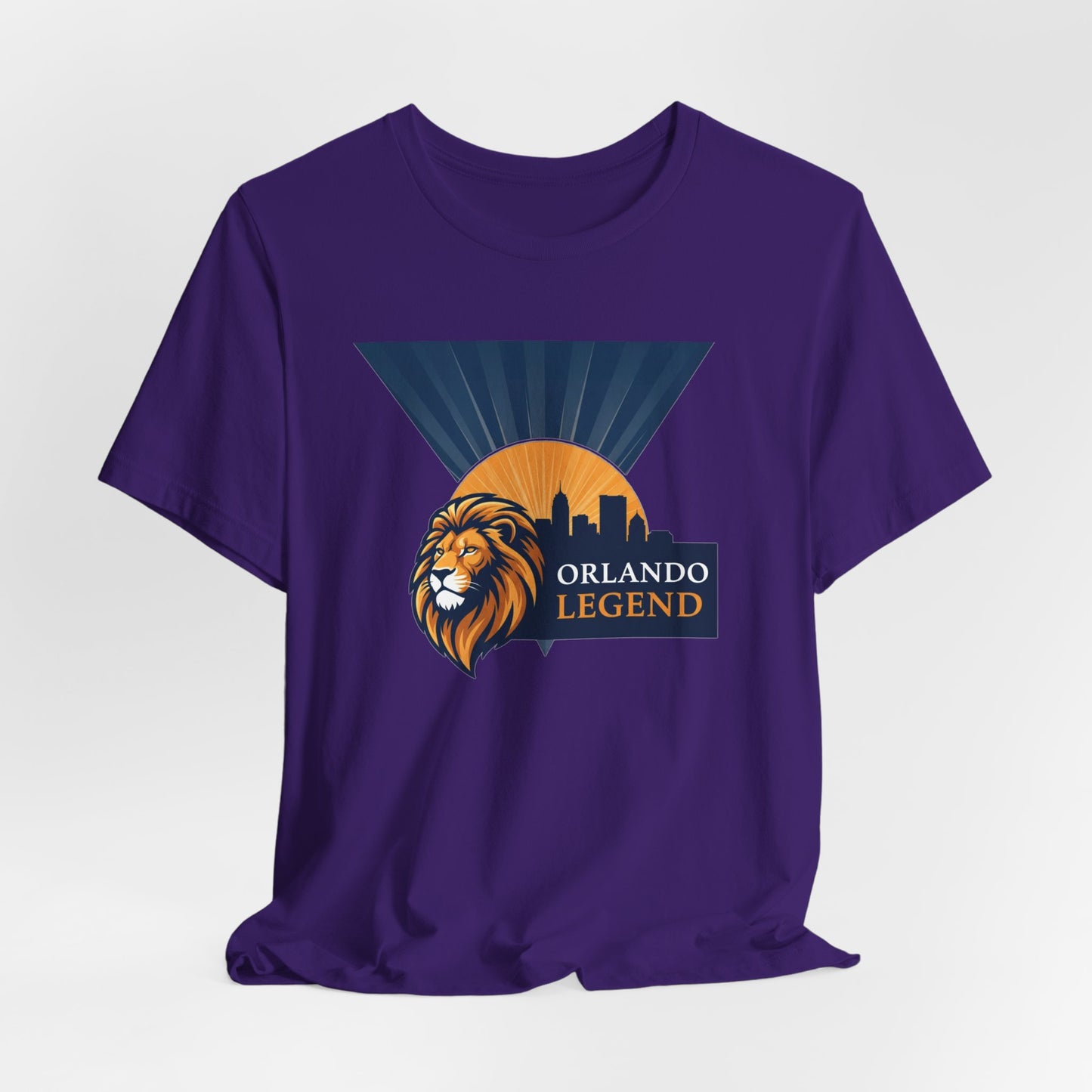 Orlando Legend Unisex Tee, Casual Graphic Tee, Lion Design Shirt, Gift for Fans, Everyday Wear, Florida Souvenir T-shirt