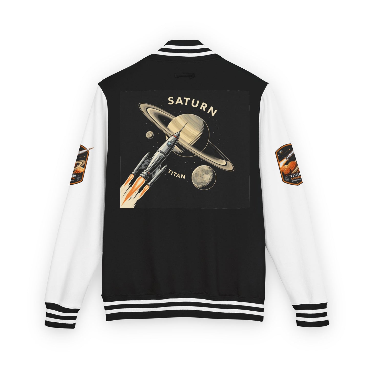 Space Mission Commander Jacket, Titan Commander, Luxury Gift for Space Enthusiasts, Astronomy Lover, Retro Illustration Letterman Coat, NASA