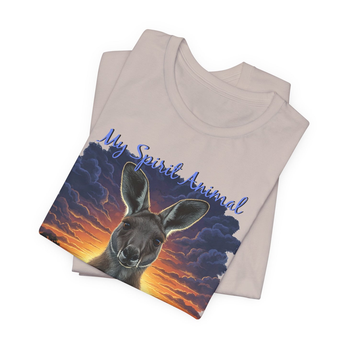 'My Spirit Animal is a Kangaroo' Tee - Unisex Jersey Short Sleeve T-Shirt for Wildlife Lovers, Aussies - Schmartypants