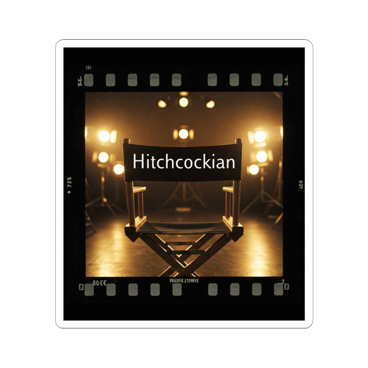 Hitchcockian Film Director Kiss-Cut Stickers for Movie Lovers, Filmmakers - Schmartypants
