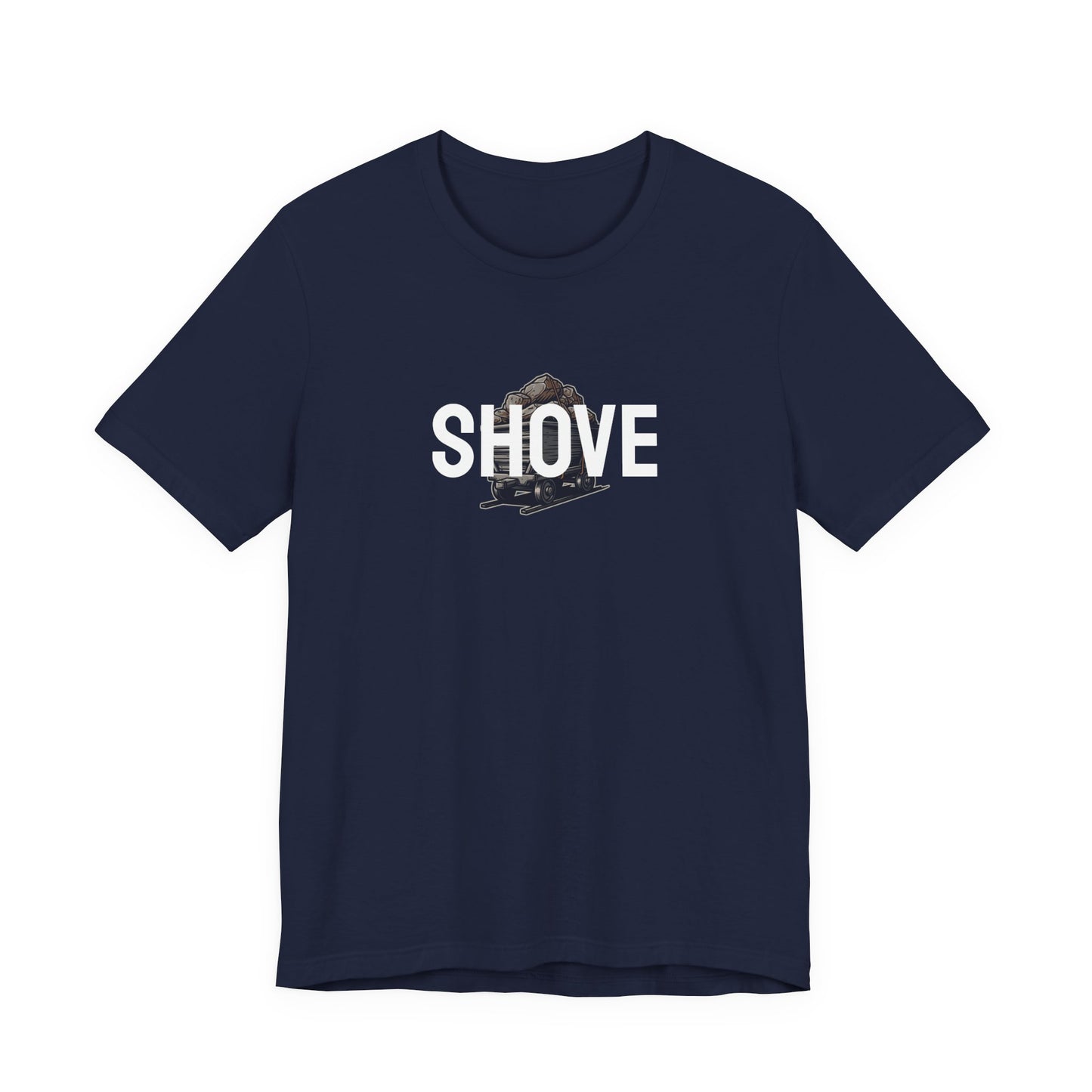 Athletic Spirit SHOVE Unisex Tee, Baseball Player Gift, Sports Fan Shirt, Inspirational Athlete Top, Underdog Competition Statement Piece
