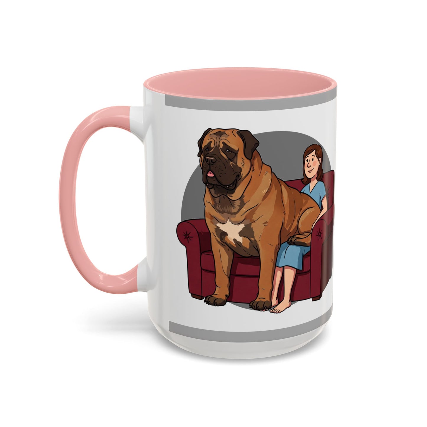 Mastiff Lap Dog Accent Coffee Mug - Perfect Funny Gift for Dog Lovers, Mastiff Breeders - Schmartypants