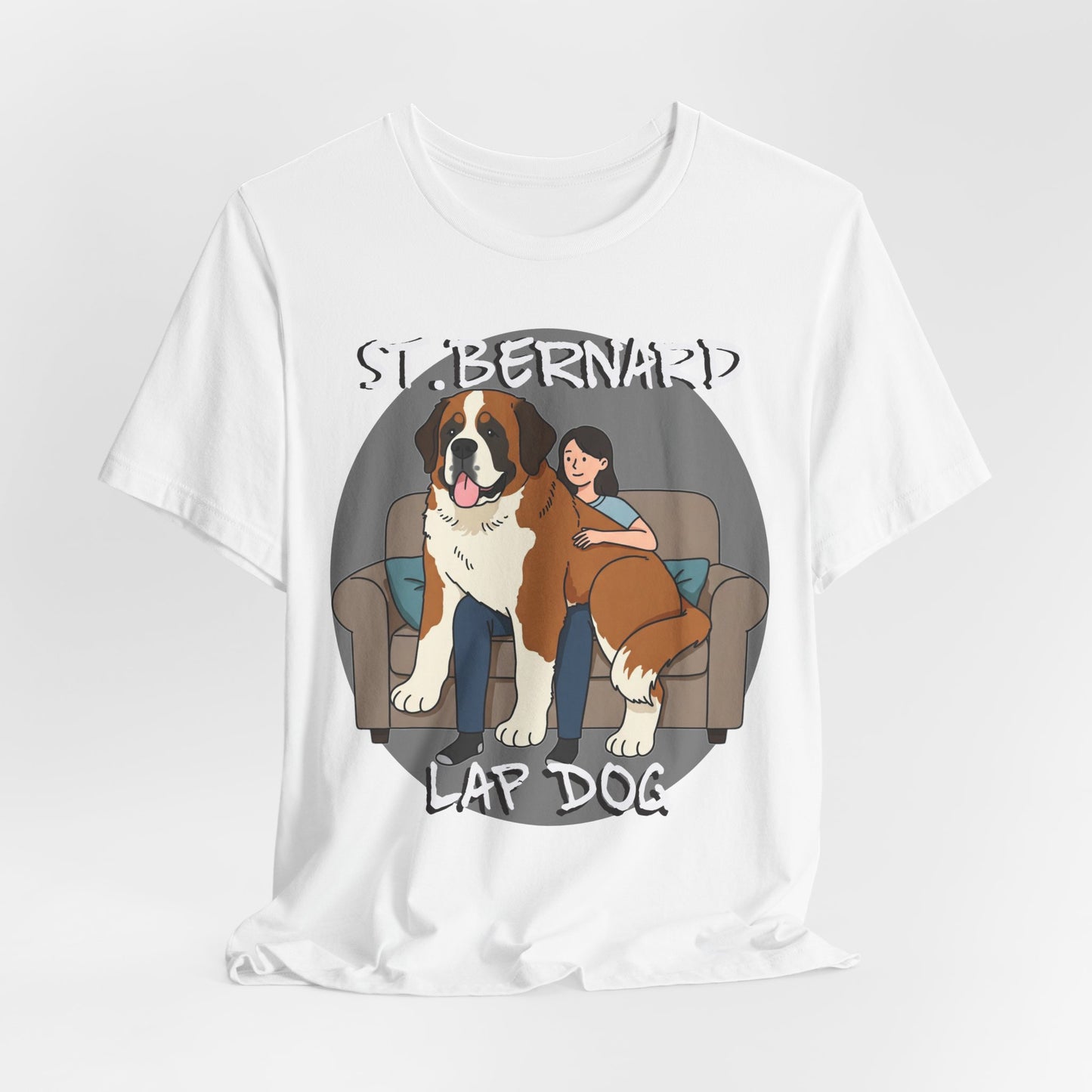 Funny St. Bernard Lap Dog Tee - Unisex Jersey Short Sleeve Tee for Dog Lovers - Schmartypants