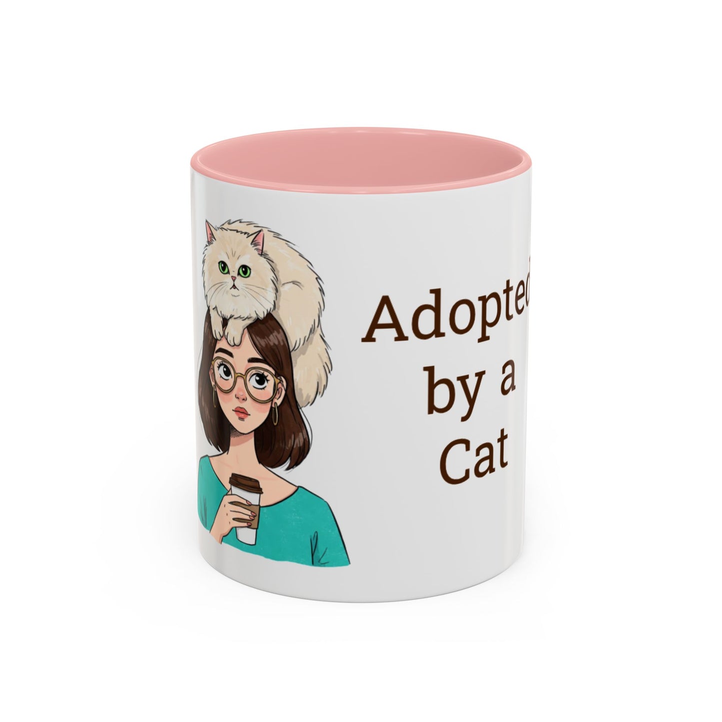 Adopted by a Cat Accent Coffee Mug - Perfect Gift for Cat Lovers - Funny Cat - Feline Humor - Schmartypants