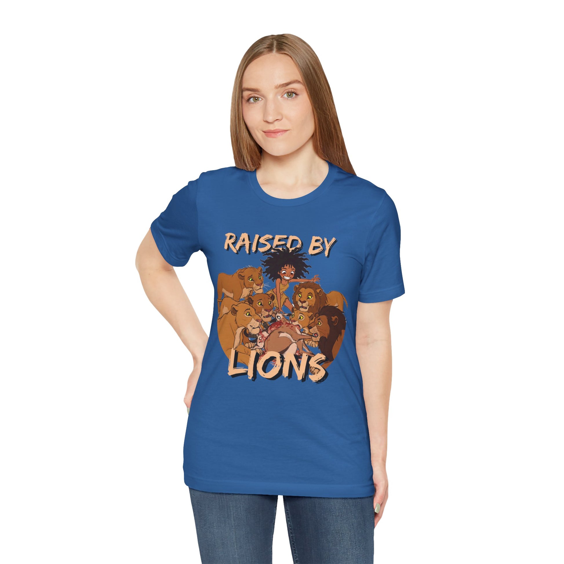 Raised by Lions Unisex Tee, Funny Animal Shirt, Lion Lover Gift, Safari T-Shirt, Jungle Adventure Apparel, Casual Wear - Schmartypants