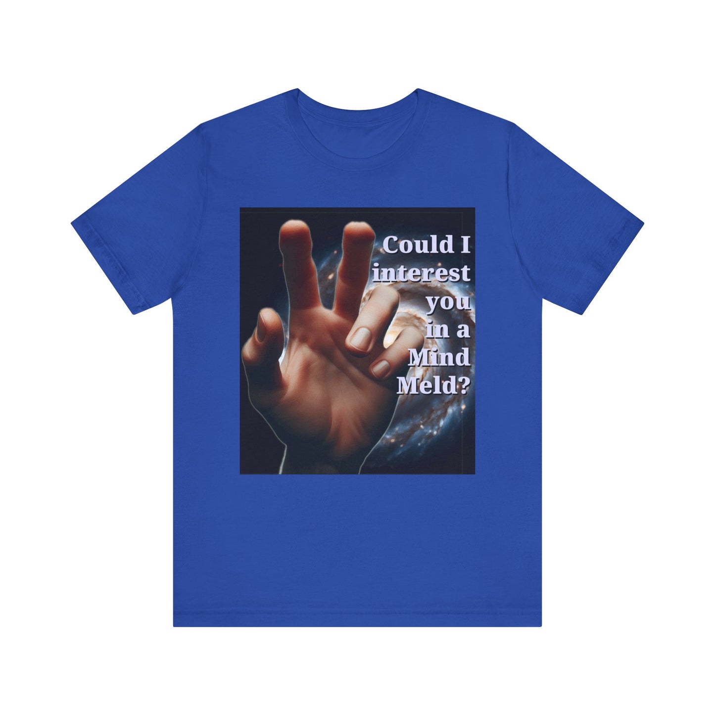 'Could I Interest You in a Mind Meld?' Graphic Tee - Hilarious Unisex Short Sleeve Shirt for Sci-Fi Lovers, Star Trek Fans, & Casual Wear - Schmartypants