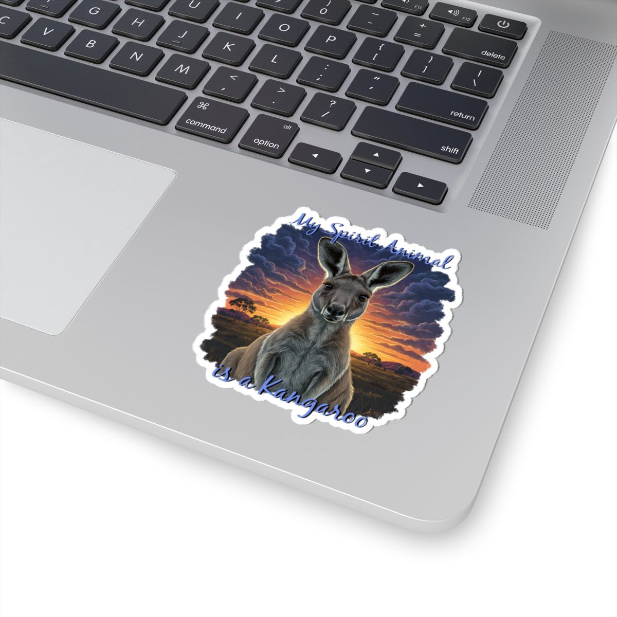 'My Spirit Animal is a Kangaroo' Kiss-Cut Stickers - Perfect for Aussie Nature Lovers - Schmartypants