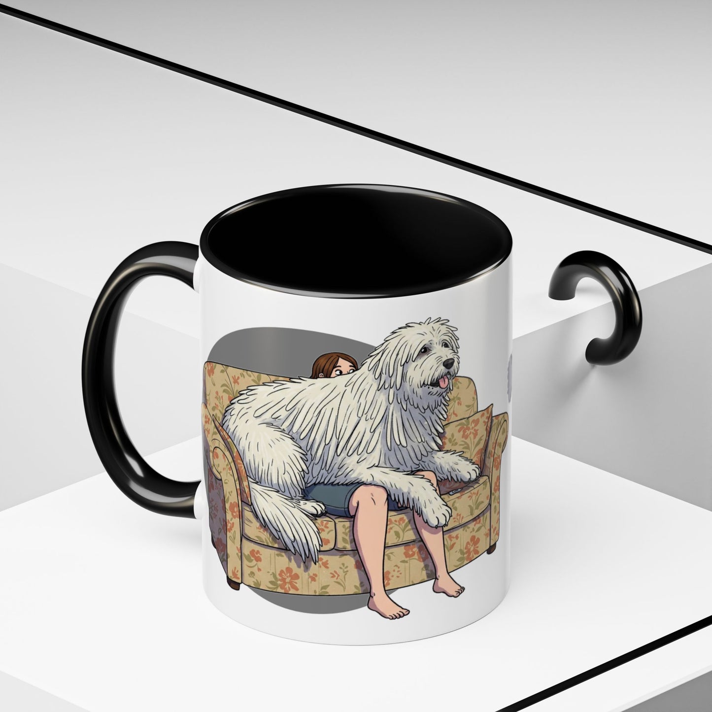 Komondor Lap Dog Coffee Mug - Funny Pet Lovers Gift - 11oz & 15oz - Schmartypants