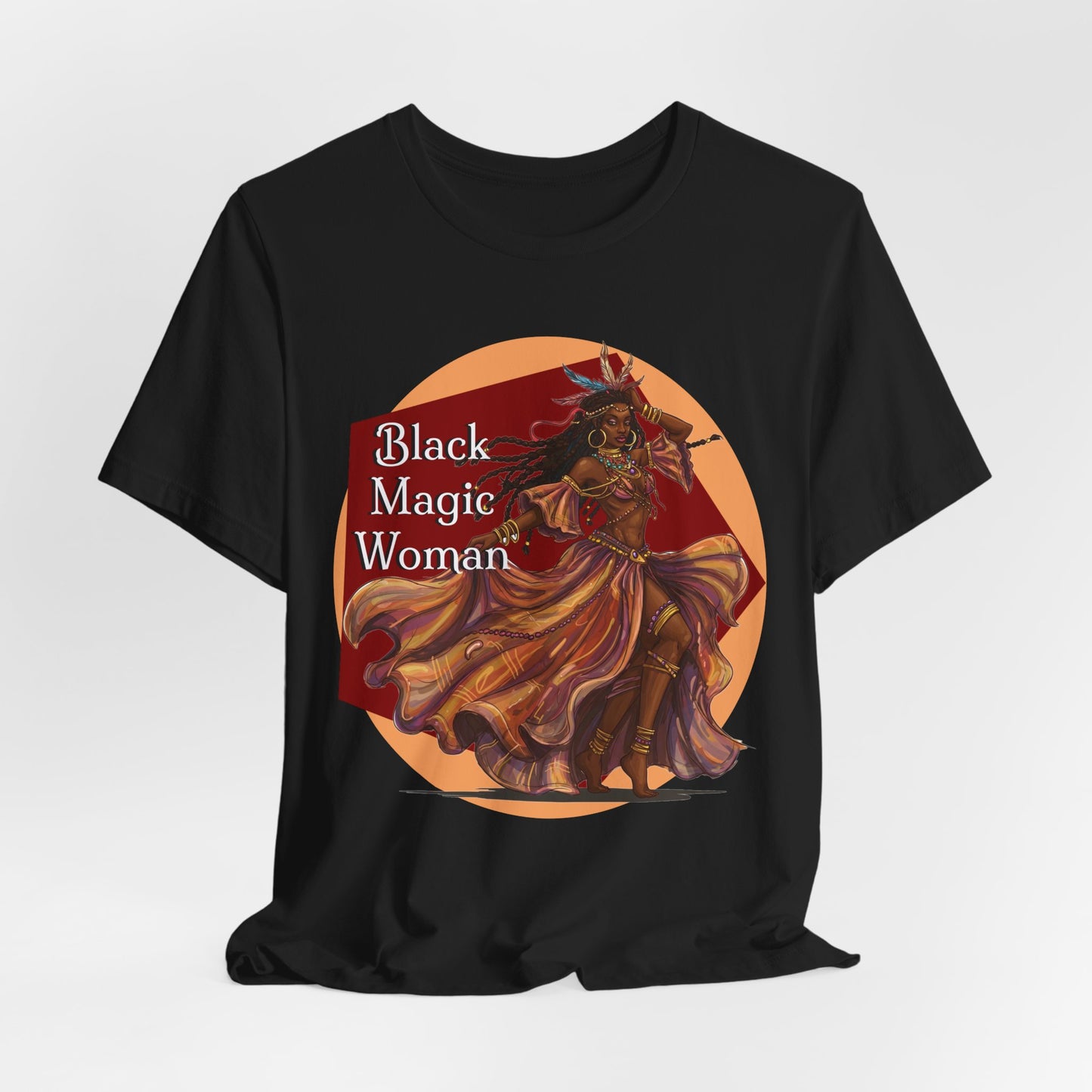 'Black Magic Woman' Tee, Witchy Apparel, Boho T-Shirt, Festival Outfit, Classic Rock Fans, Santana, Fleetwood Mac - Schmartypants