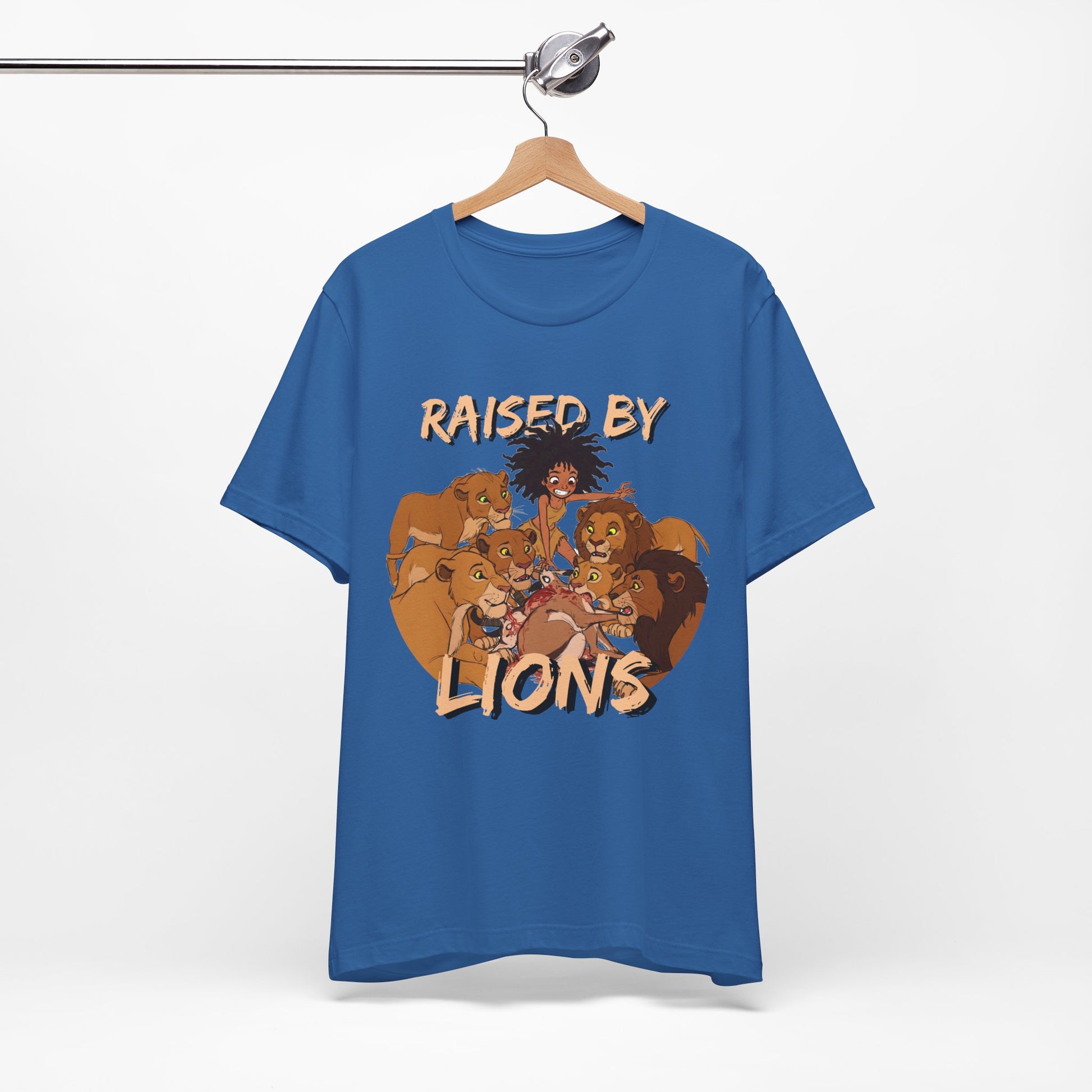 Raised by Lions Unisex Tee, Funny Animal Shirt, Lion Lover Gift, Safari T-Shirt, Jungle Adventure Apparel, Casual Wear - Schmartypants