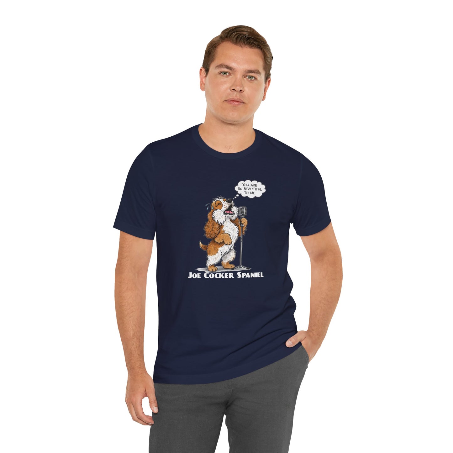 Funny 'Joe Cocker Spaniel' Dog Lovers Tee, Unisex Dog Shirt, Funny Pet Owner Apparel