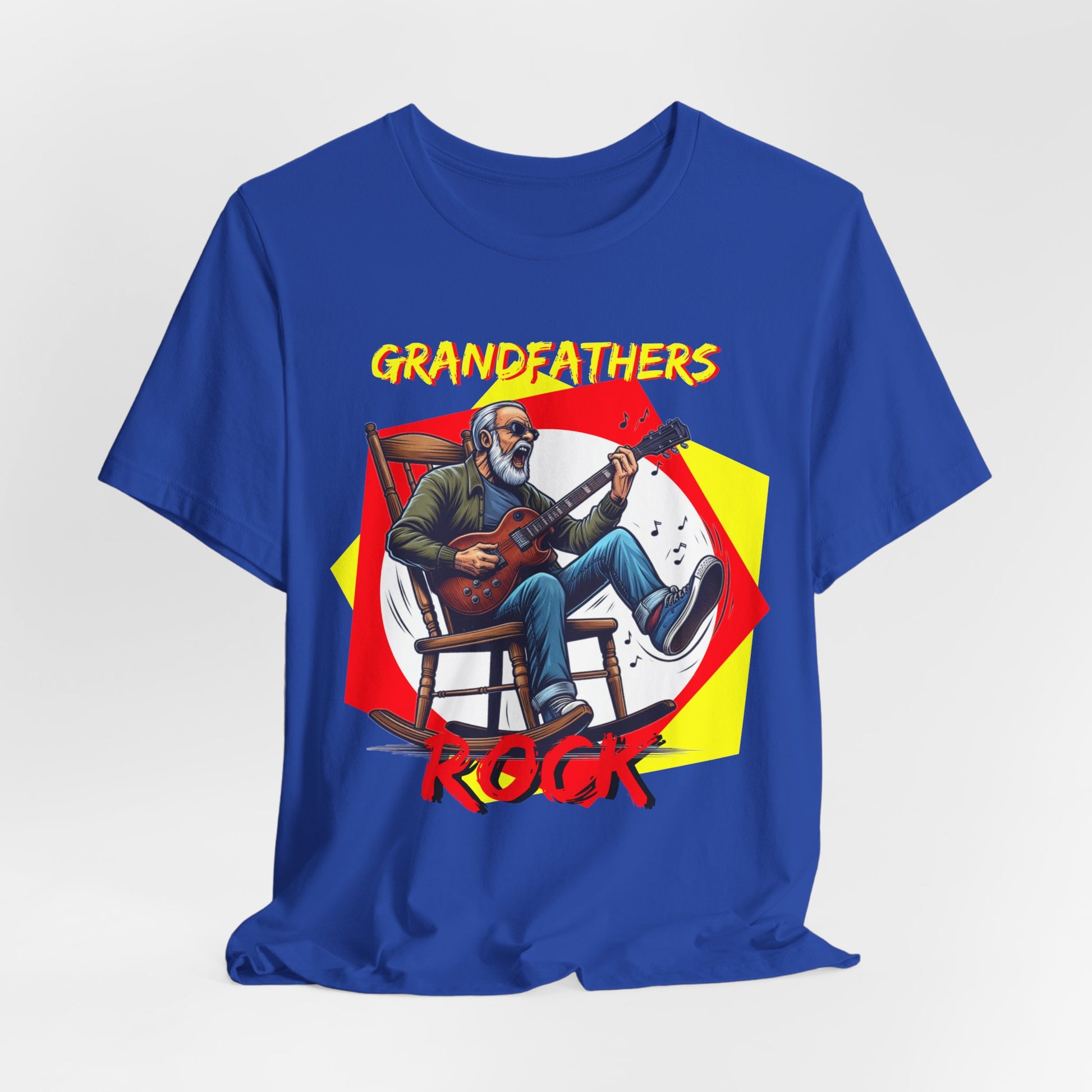Grandfathers Rock Unisex Tee | Funny, Cool Graphic T-Shirt for Music Lovers, Birthdays, Father's Day - Schmartypants