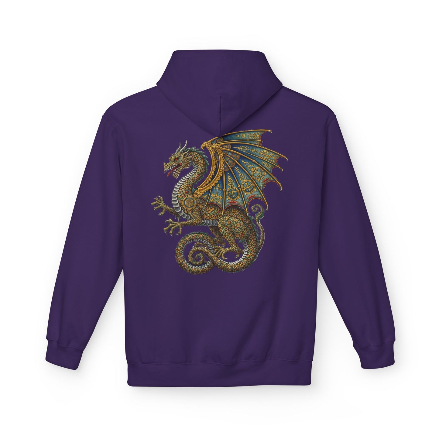 Fantasy Dragon Alchemist Hoodie, Cozy Unisex Pullover, Ideal for Gift, Casual Wear, Magical Conjurer, Ancient Alchemy Design