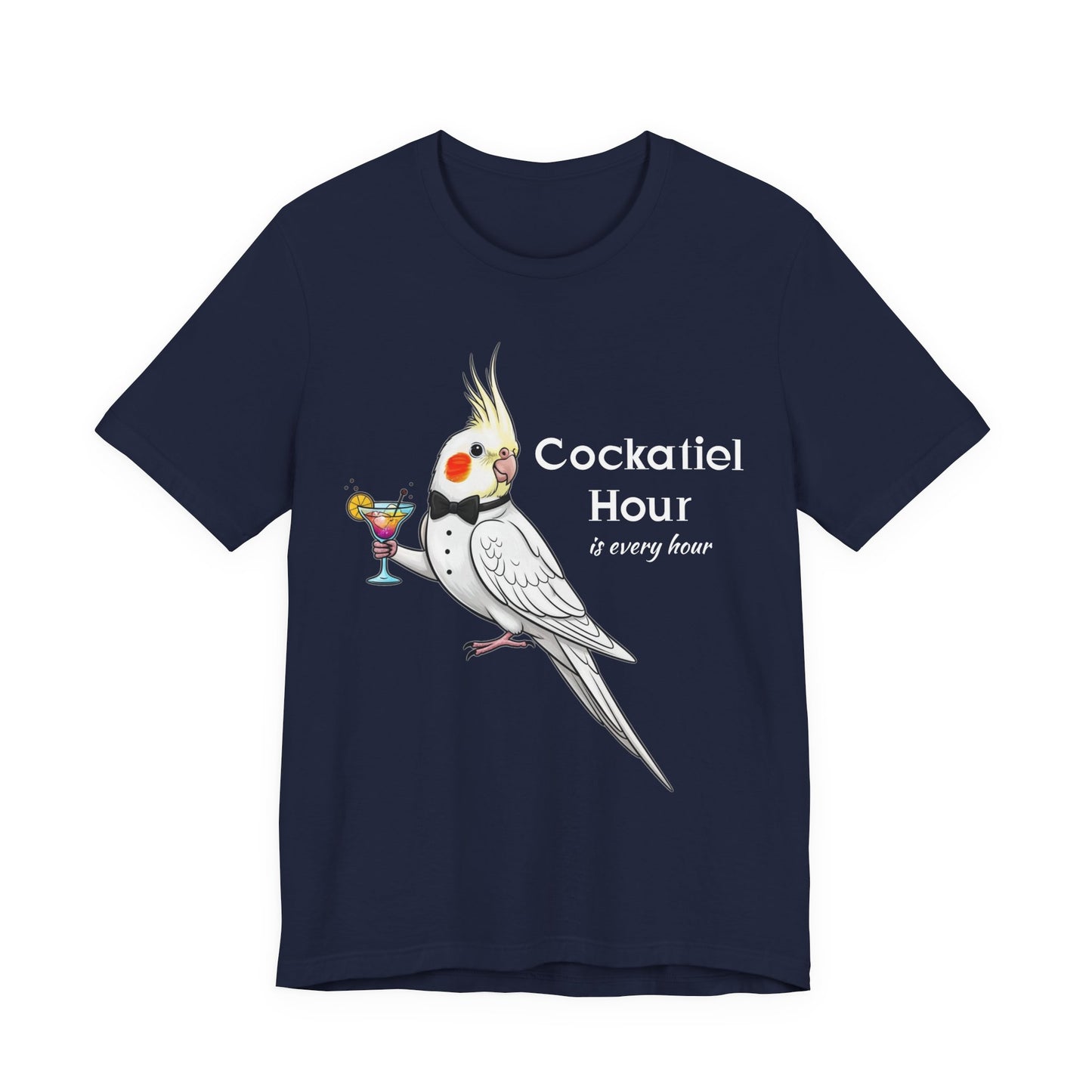 Cockatiel Hour Unisex Tee - Fun Bird Lover T-Shirt, Casual Wear, Gift for Bird Enthusiasts, Animal Lover Gift, Unique Graphic Tee