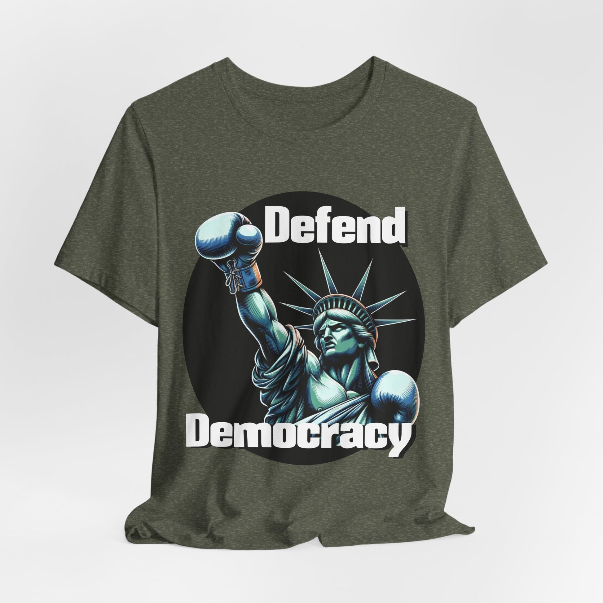 Defend Democracy Tee - Unisex Jersey Short Sleeve Shirt - Protest Wear - Activist Tee - Schmartypants