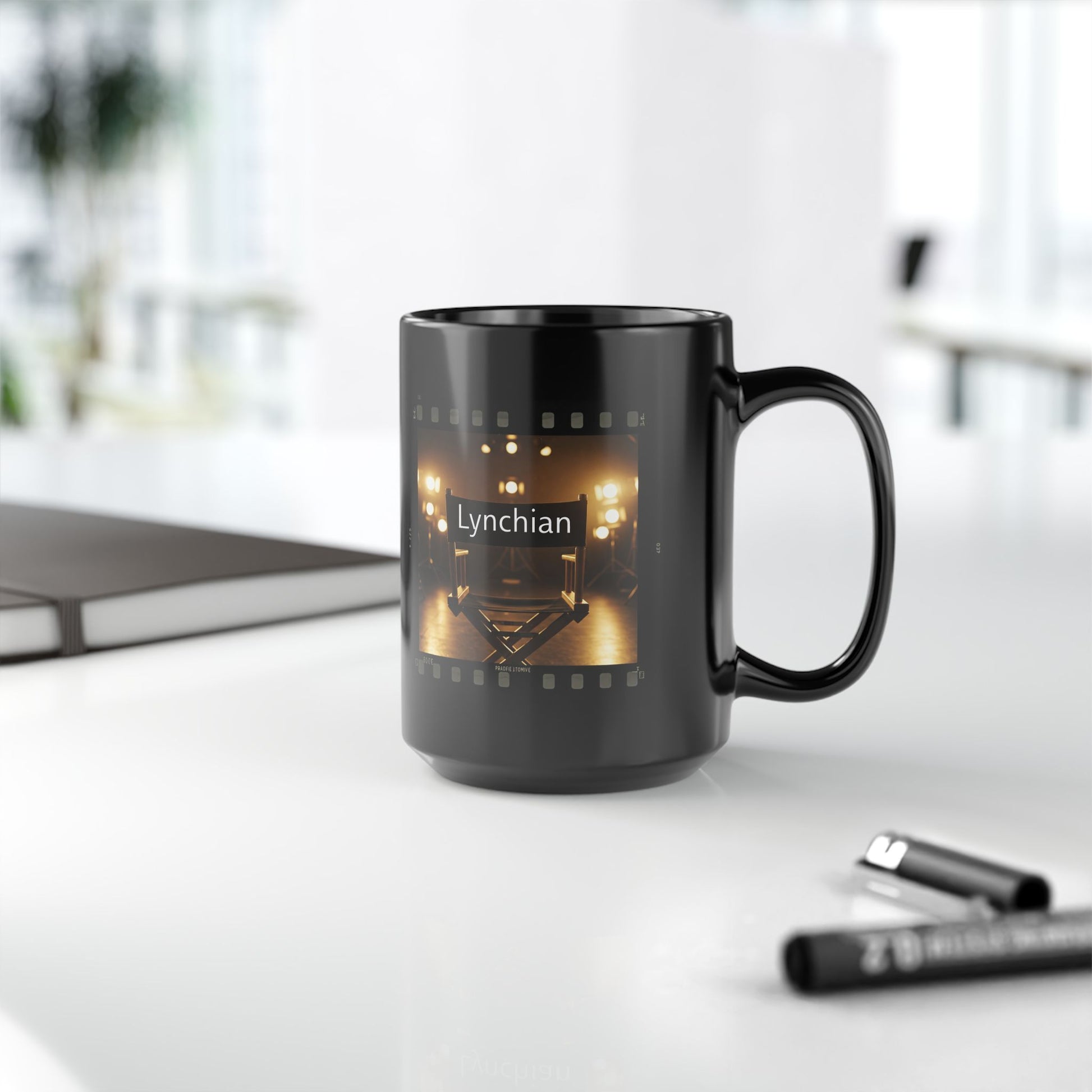 'Lynchian' Cinema Black Mug - 11oz & 15oz | Perfect Gift for Movie Lovers and Film Students, David Lynch Fans - Schmartypants