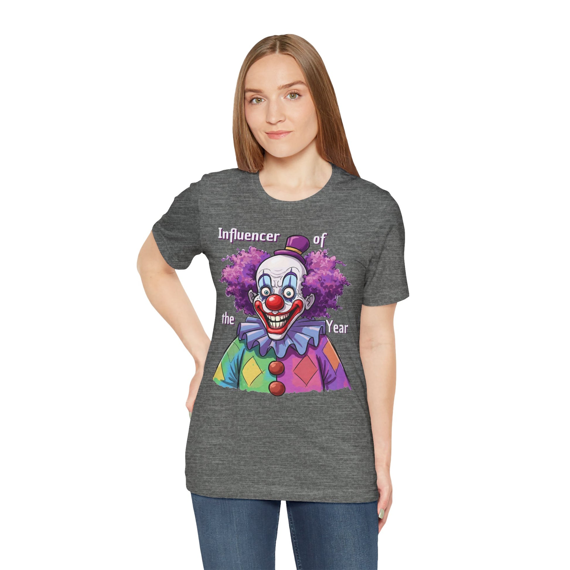 Influencer of the Year Clown T-Shirt - Funny Unisex Jersey Tee - Schmartypants