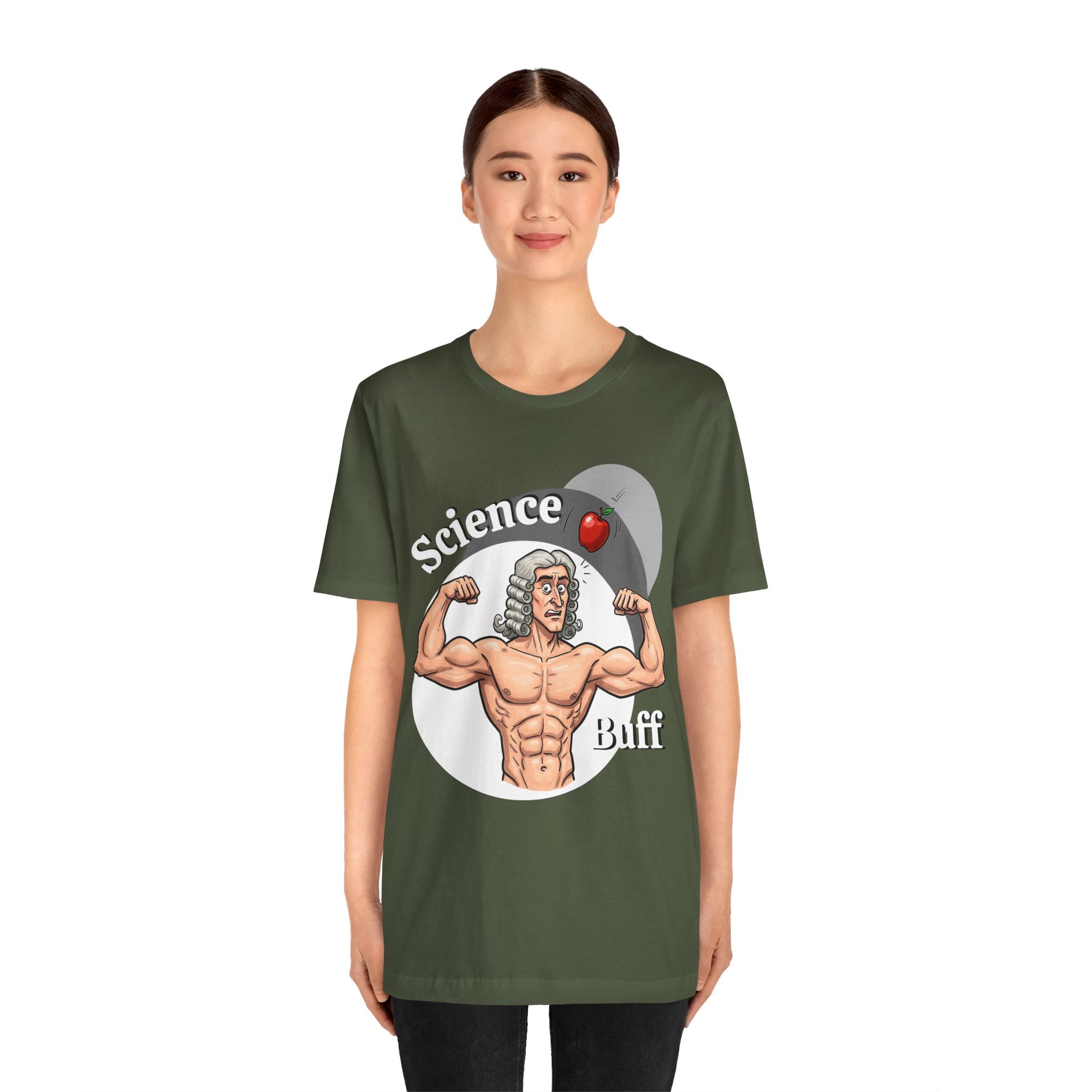 Funny 'Science Buff' Unisex Tee, Funny Science Shirt, Gift for STEM Lovers, Academic Humor T-Shirt, Geeky Top, Science Enthusiast Apparel, Sir Isaac Newton Fans - Schmartypants